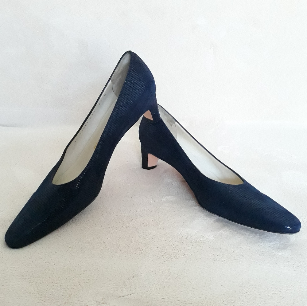 Salvatore Ferragamo Black Heels with Textured Look